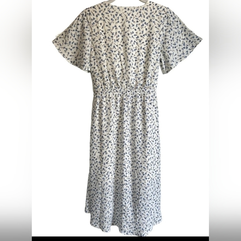 Sienna Sky Blue and White Smocked Tiered Sundress - Picture 3 of 5